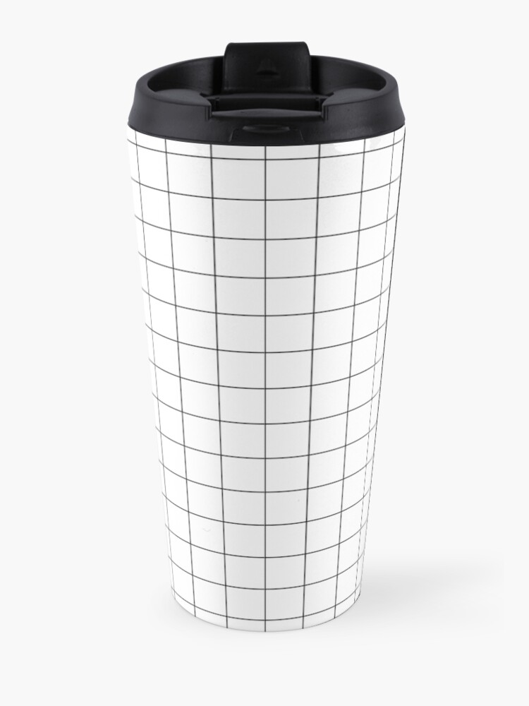 Alternate view of Black Grid Travel Mug