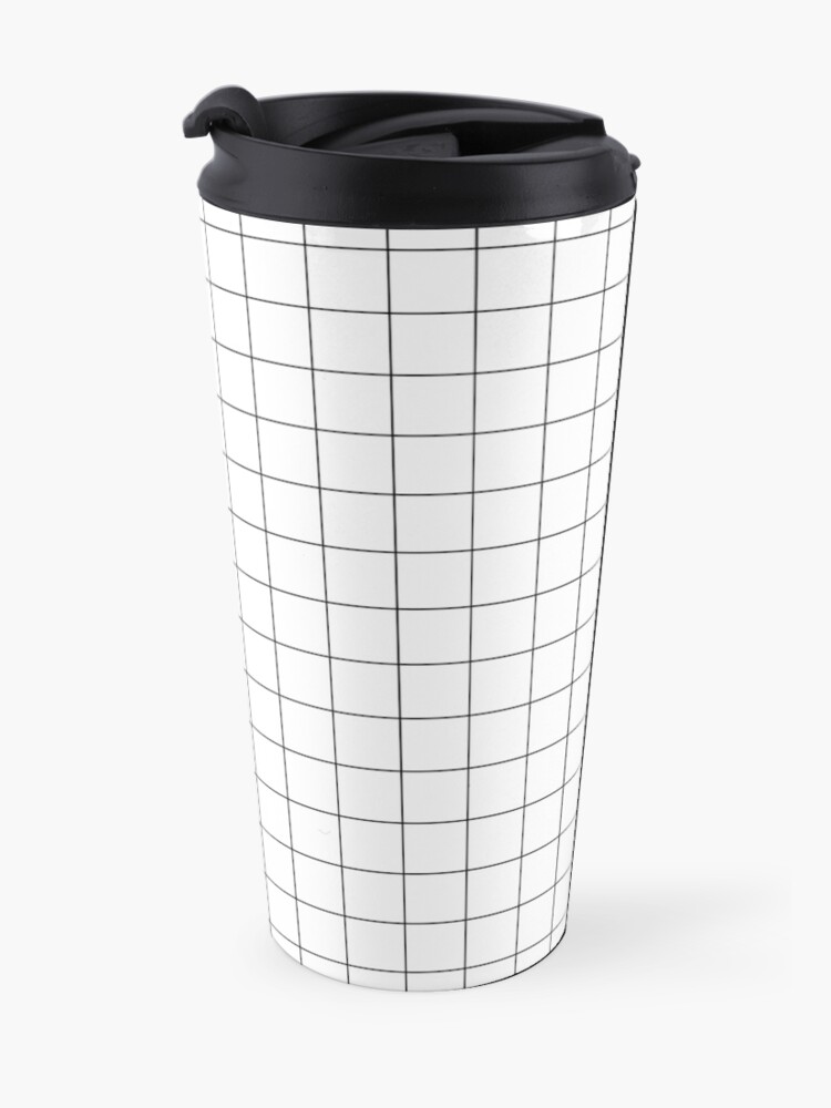 Alternate view of Black Grid Travel Mug