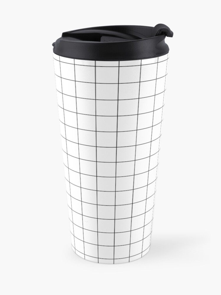 Alternate view of Black Grid Travel Mug