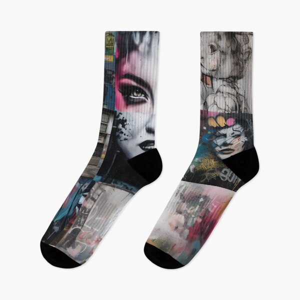 Item preview, New York Street Art and Collage Portraits designed and sold by ShadowAndSlate.