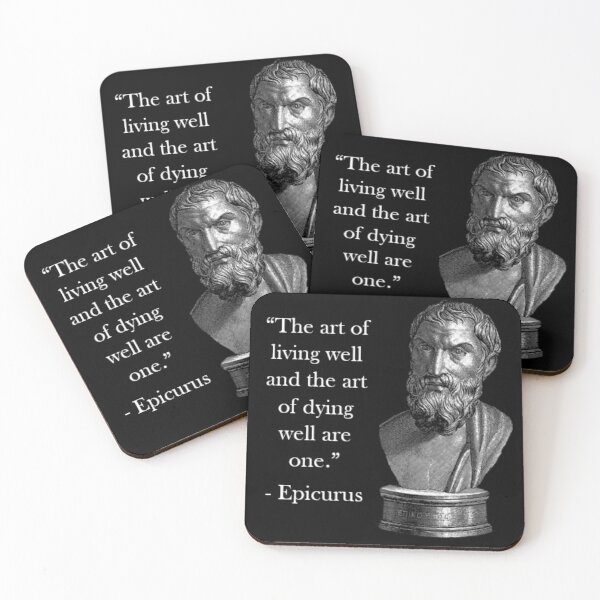 Item preview, Epicurus Quote - Living & Dying designed and sold by Reed-Inc.