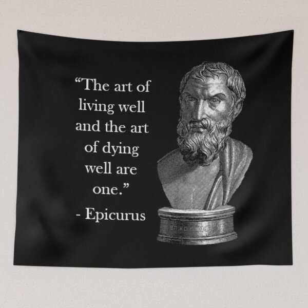 Item preview, Epicurus Quote - Living & Dying designed and sold by Reed-Inc.
