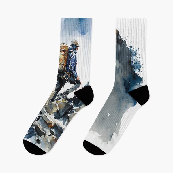 Item preview, mountain climbing watercolor designed and sold by shokA Design.