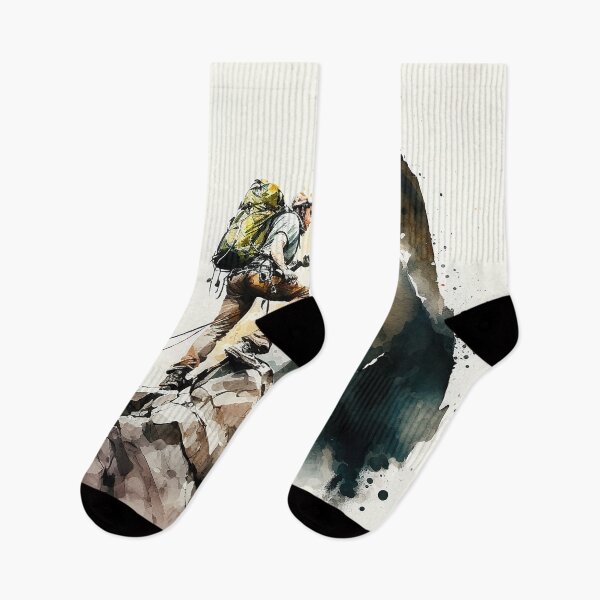 Item preview, mountain climbing watercolor designed and sold by shokA Design.