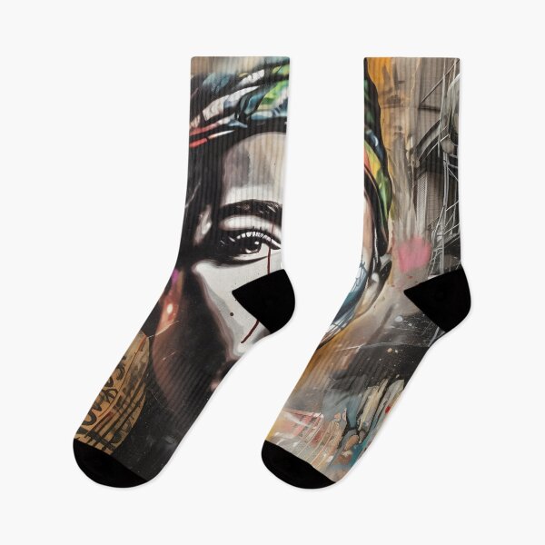 Item preview, New York Street Art and Graffiti of Young Woman designed and sold by ShadowAndSlate.