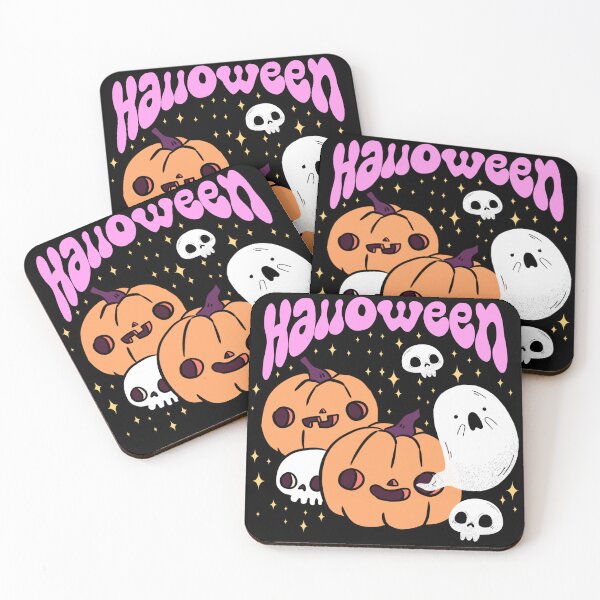 Item preview, Halloween fun pumpkins and skulls and a cute ghost  designed and sold by Yarafantasyart.