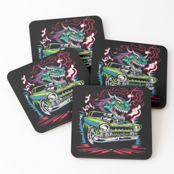 Item preview, Monster Hot Rod Dragon Troll Street Racer Retro Design designed and sold by Coder-T.