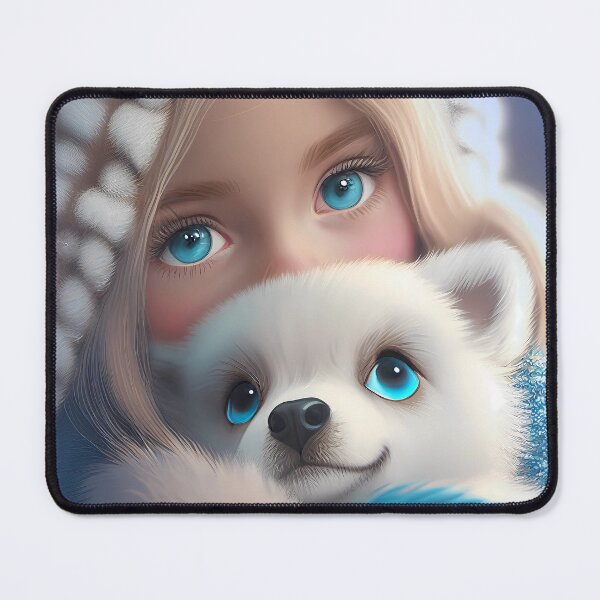 Item preview, Cute dog and girl in love designed and sold by Akinalou.