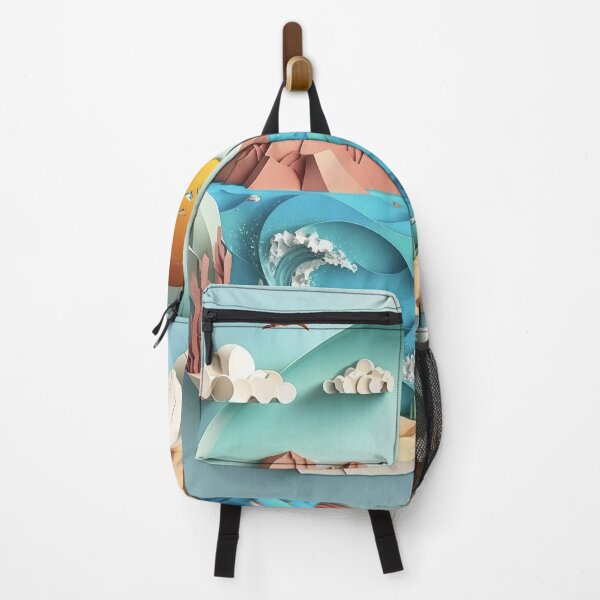 Item preview, Sea Landscape in Paper Art Style designed and sold by SimoneAI.