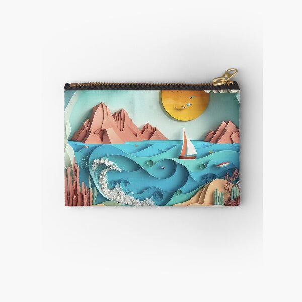 Item preview, Sea ​​Landscape in Paper Art Style designed and sold by SimoneAI.