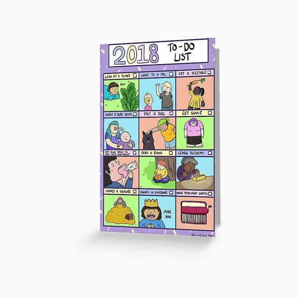 2018 To-Do List Greeting Card