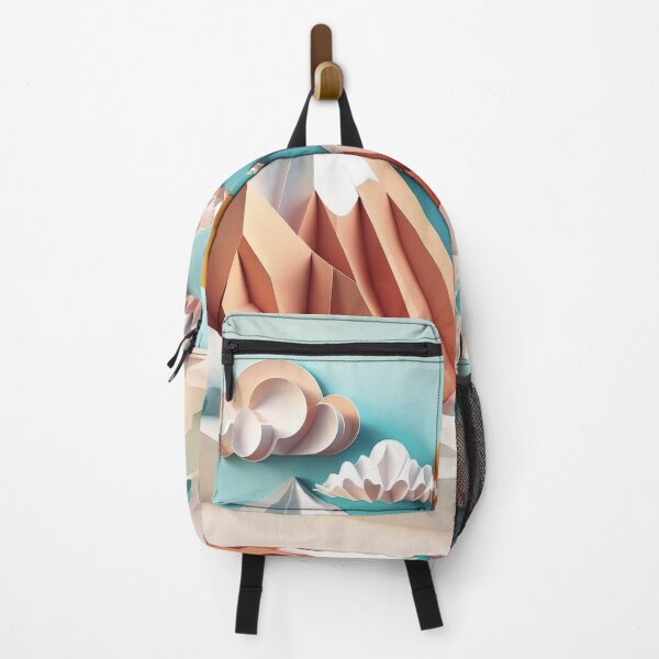 Item preview, Mountain Landscape in Paper Art Style designed and sold by SimoneAI.