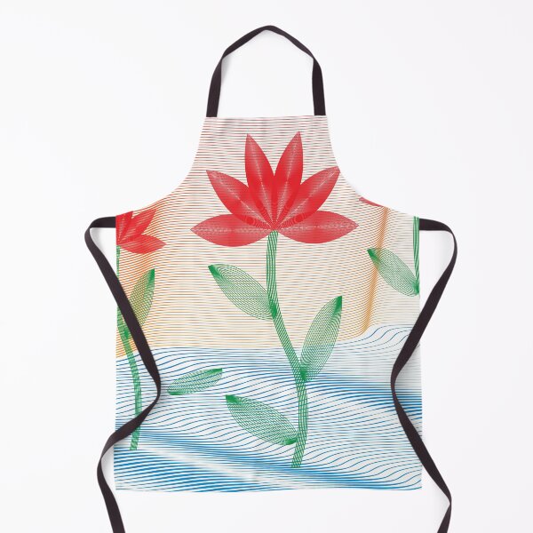 Item preview, Red flowers blooming on the trees on the water designed and sold by Bigrow.