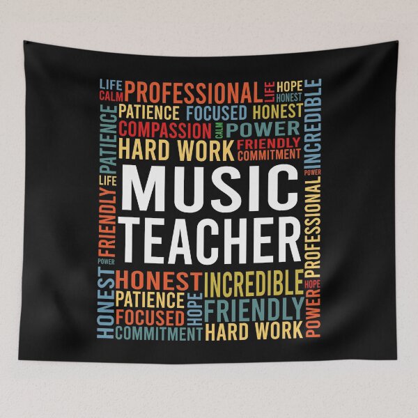 Item preview, music teacher saying: music teacher words gift designed and sold by alaechamlal.