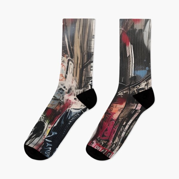 Item preview, New York Street Art and Graffiti of Young Man in Suit designed and sold by ShadowAndSlate.