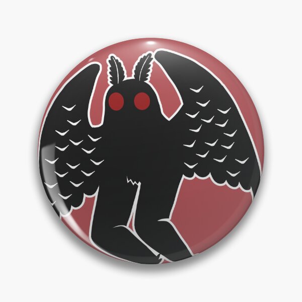 Artikelvorschau, Mothman im Linolschnitt-Stempelstil entworfen und verkauft von eternalmothman.