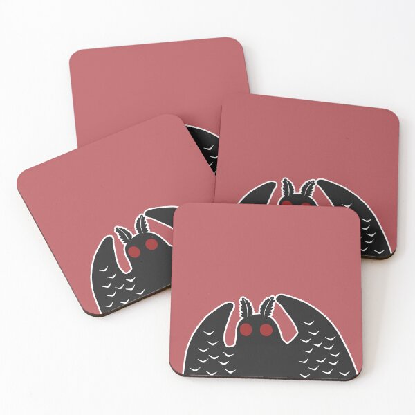 Item preview, Linocut Stamp Style Mothman designed and sold by eternalmothman.