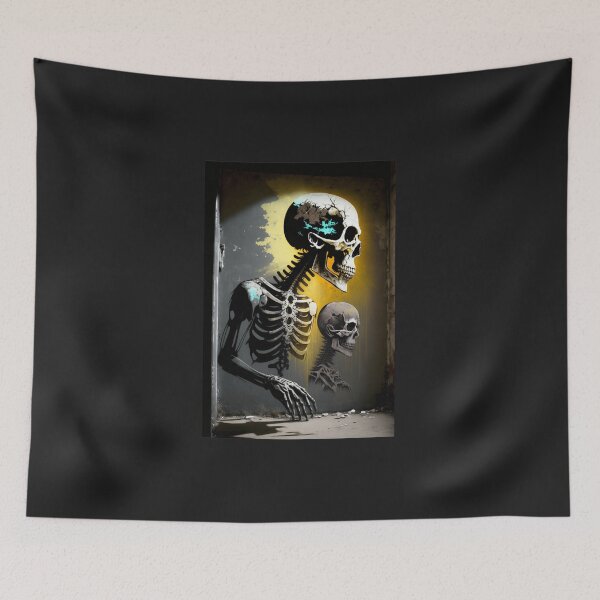 Item preview, Sensation Street Art G-M-Designs pair of skeletons in wall niche designed and sold by G-M-Designs.