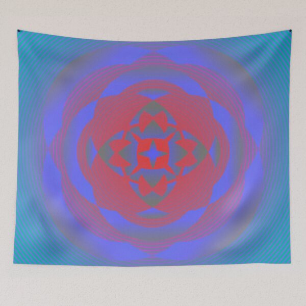 Item preview, Cross-shaped patterns formed on red lines designed and sold by Bigrow.