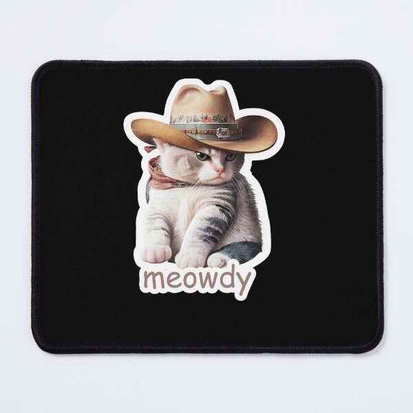 Item preview, Meowdy Partner Cat Wearing a Cowboy Hat  designed and sold by TeeTopiaa.