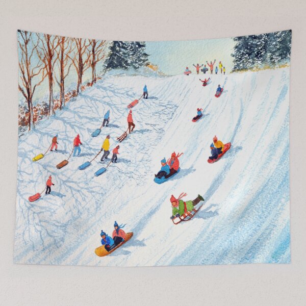 Item preview, Sledding Fun On A Snow Day designed and sold by William Holkham.
