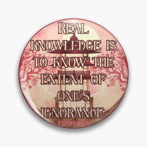 Item preview, Real Knowledge is to Know the Extent of One's Ignorance Confucius Quote with Sakura, Pagoda & Full Moon designed and sold by JoyOfHopeStore.