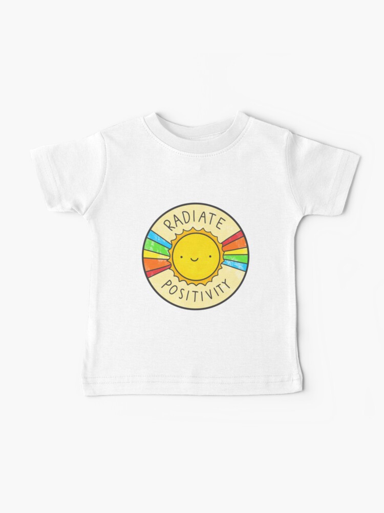 Thumbnail 1 of 2, Baby T-Shirt, Radiate Positivity designed and sold by hellobubblegum.