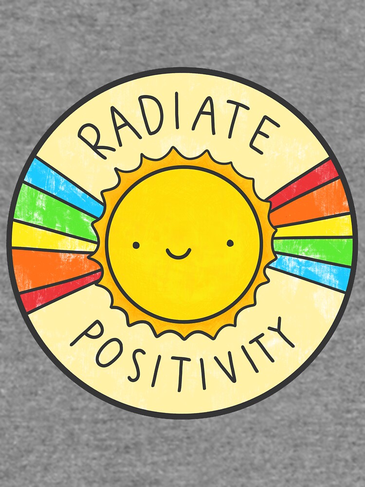 Thumbnail 5 of 5, Lightweight Sweatshirt, Radiate Positivity designed and sold by hellobubblegum.