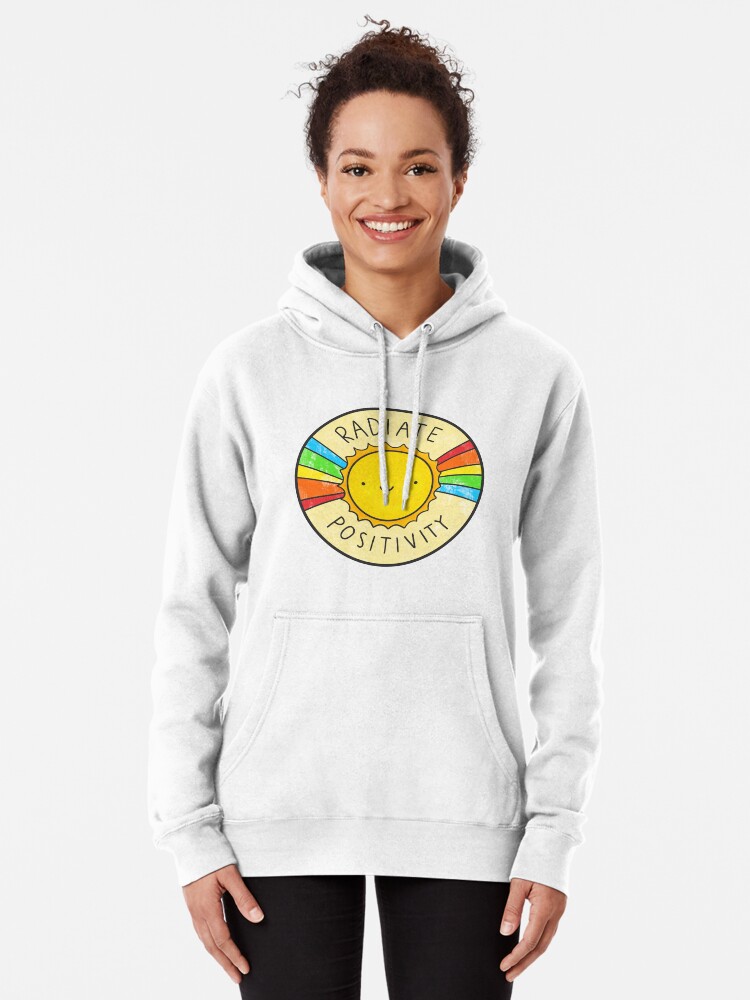 Thumbnail 2 of 5, Pullover Hoodie, Radiate Positivity designed and sold by Brittany Hefren.