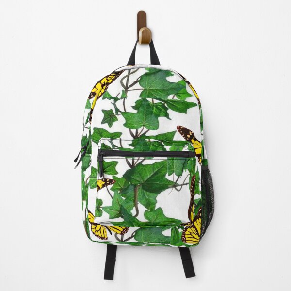 Item preview, ABSTRACT YELLOW MONARCH BUTTERFLIES GREEN IVY ART designed and sold by sharlesart.