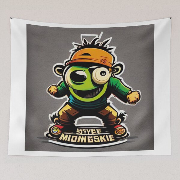 Item preview,  crazy monkey zoombie riding skate designed and sold by artegrafico92.