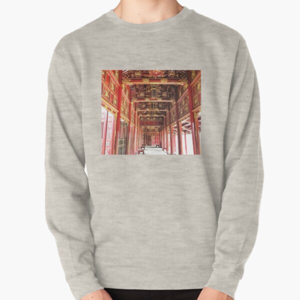 Red Asian Palace Pullover Sweatshirt