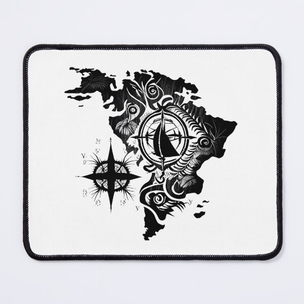 Item preview, Tribal Tattoo Map of South America designed and sold by ShadowAndSlate.
