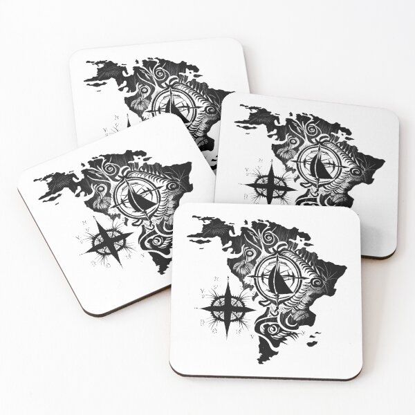 Item preview, Tribal Tattoo Map of South America designed and sold by ShadowAndSlate.