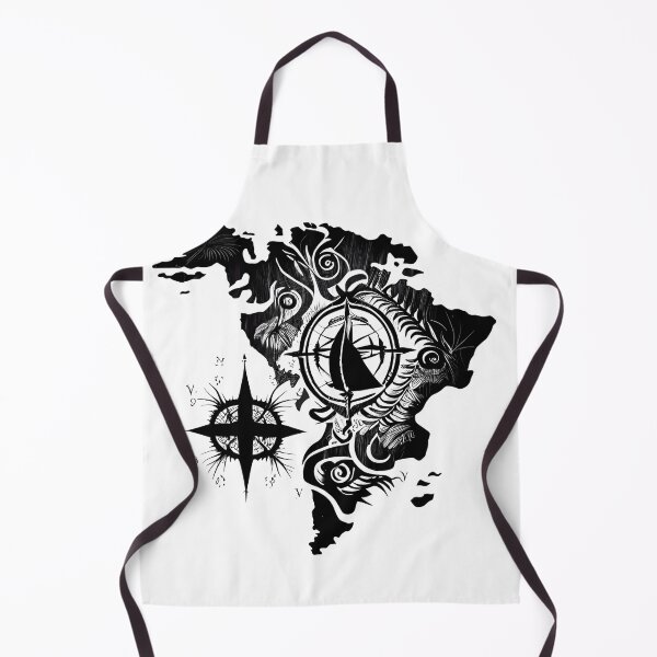 Item preview, Tribal Tattoo Map of South America designed and sold by ShadowAndSlate.