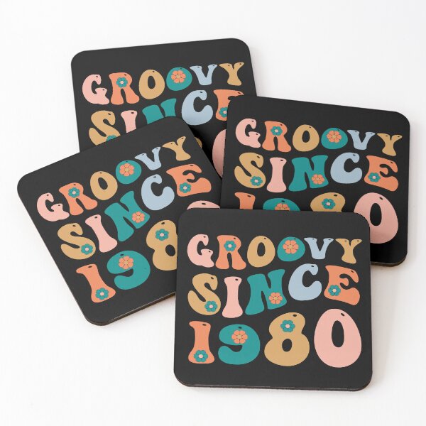 Item preview, Groovy Since 1980 | Made In 1980 | Retro 1980 Birthday | Retro Groovy designed and sold by AMINE  ★★★★★.