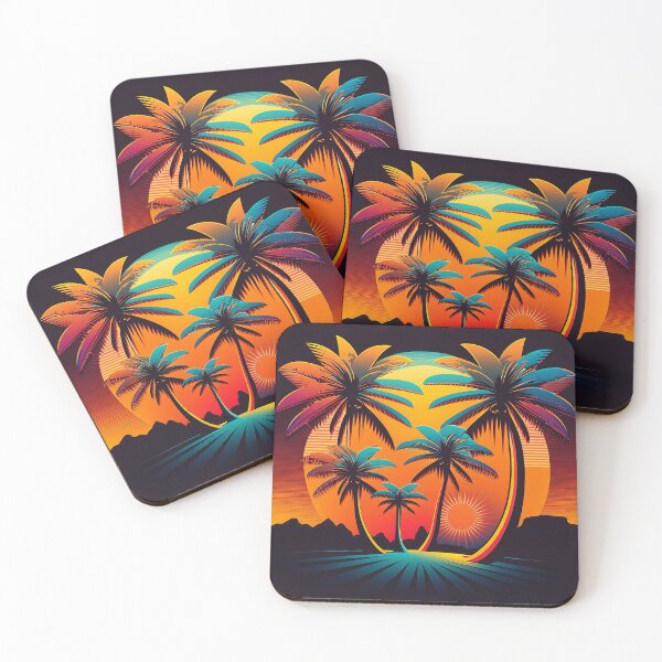 Item preview, Palm Trees and Natural Cityscape in Red Hues designed and sold by zzibel.
