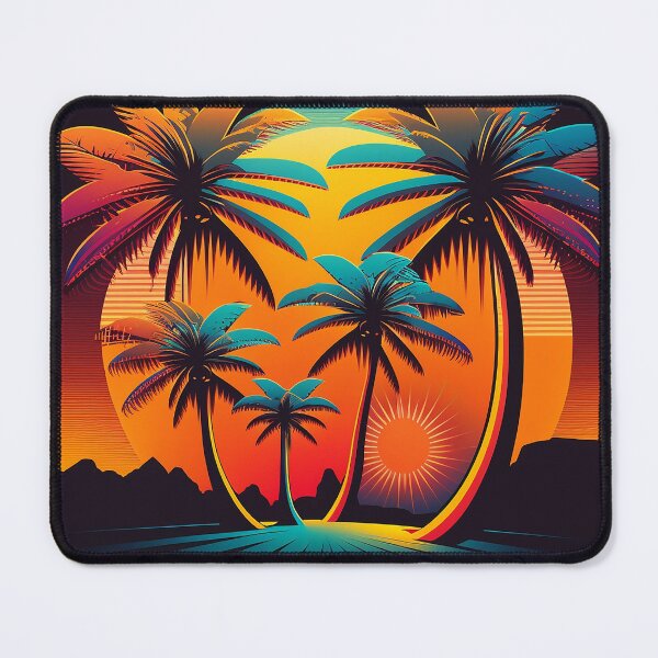 Item preview, Palm Trees and Natural Cityscape in Red Hues designed and sold by zzibel.
