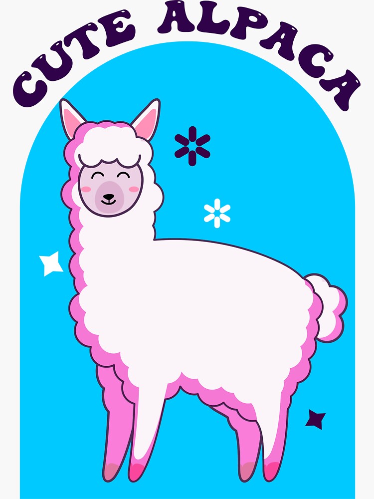 Kawai s es rosa Alpaka s er Lama Alpaka Liebhaber Sticker