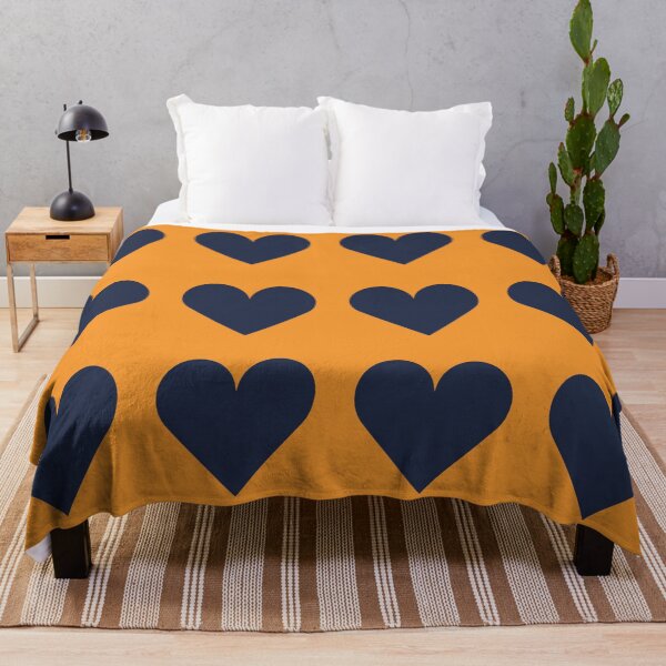 Item preview, Large NAVY BLUE & ORANGE LOVE HEARTS designed and sold by RachelMacht.
