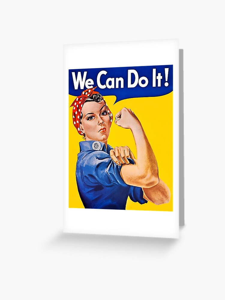 Tarjetas de felicitación «Rosie the Riveter Segunda Guerra Mundial Segunda  Guerra Mundial Icono de la cultura Obrero Municiones Publicidad  Reclutamiento» de chillchar1234 | Redbubble