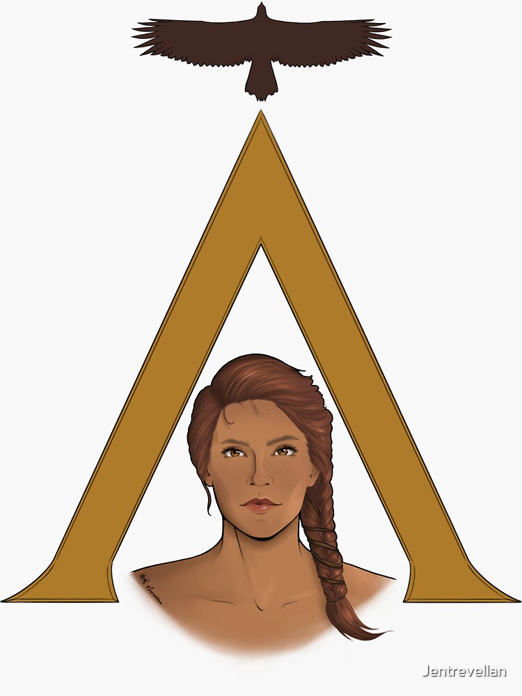 Kassandra the Eagle Bearer and Ikaros Sticker for Sale by Jentrevellan