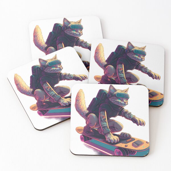 Item preview, cat riding skateboard designed and sold by Urban-Swaggz.
