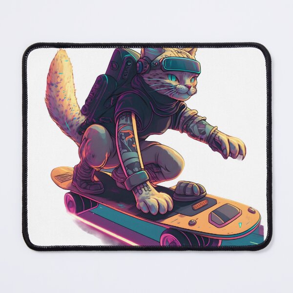 Item preview, cat riding skateboard designed and sold by Urban-Swaggz.