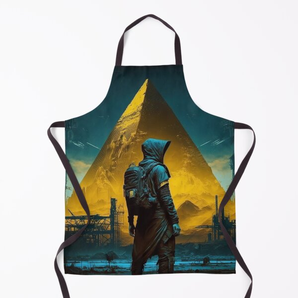 Item preview, Cairo Egypt Pyramid of Giza Cyberpunk Travel Poster designed and sold by artra-shop.
