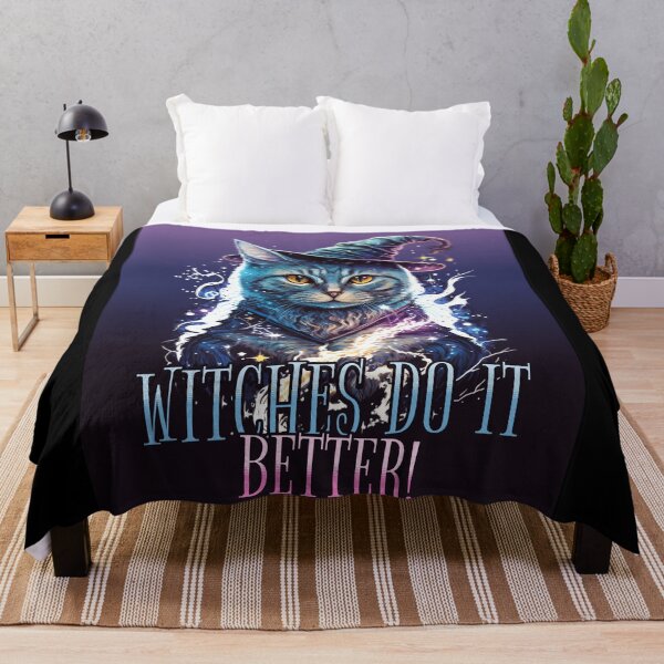 Item preview, Witches Do It Better - Cat with Witch Hat Funny Graphic Wiccan Witchcraft designed and sold by zptees.