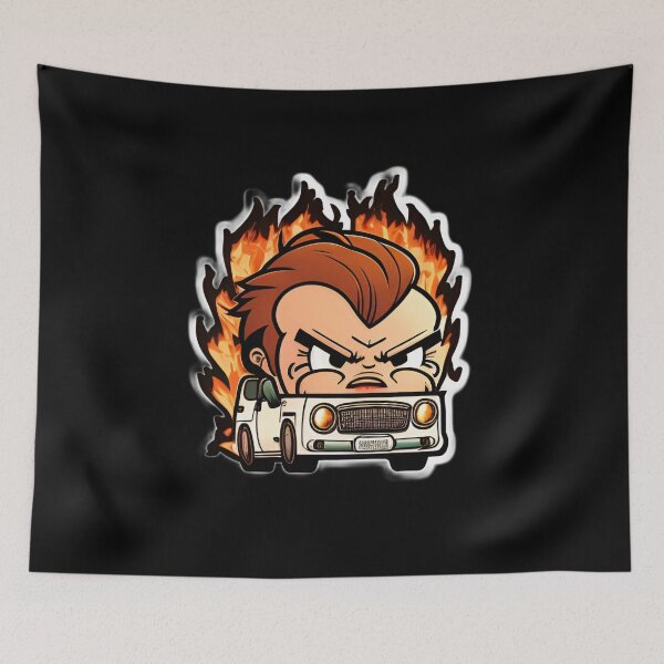 Item preview, Dangerous Angry Driver Anime Drawing of Funny Cartoon Driver  designed and sold by verluxe.