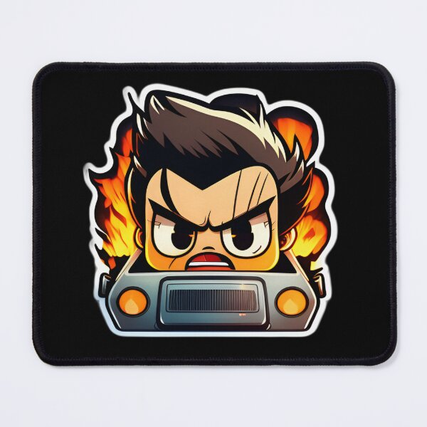 Item preview, Dangerous Angry Driver Anime Drawing of Funny Cartoon Driver designed and sold by verluxe.