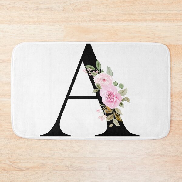 Item preview, Letter A with Flowers Multi Natural Color designed and sold by Print-Online.