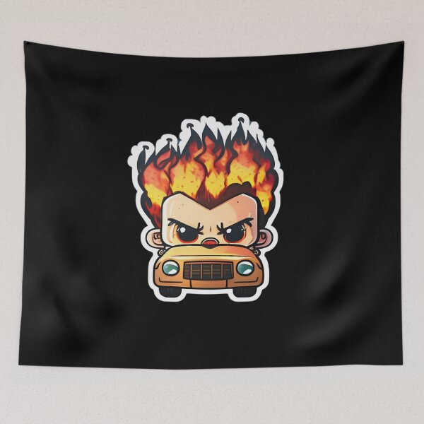 Item preview, Dangerous Angry Driver Anime Drawing of Funny Cartoon Driver  designed and sold by verluxe.